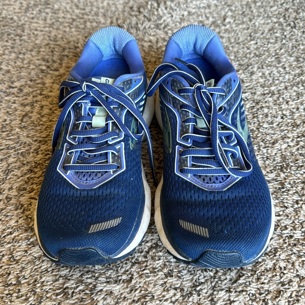 Brooks Ghost 12 Women’s 7.5 Running Gym Athletic Blue Shoes - Picture 2 of 8